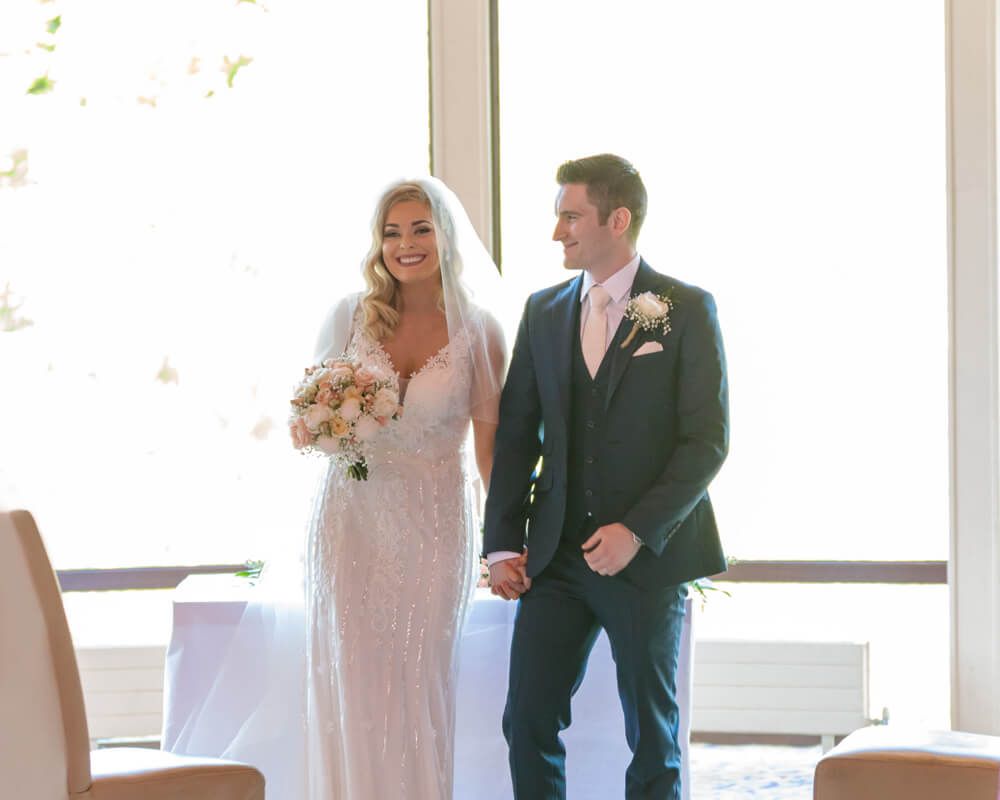 Ian & Pippa Walking down the aisle