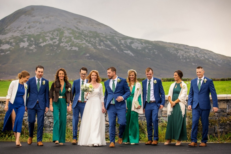 Wedding Party in front of Croagh Patrick