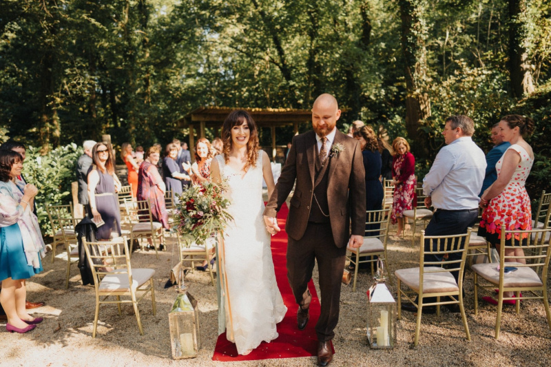 Claire & Ian Walking down the aisle