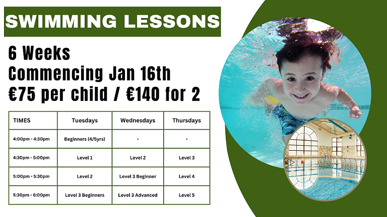december 2024 swimming lessons