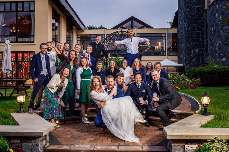 Family picture in the Courtyard