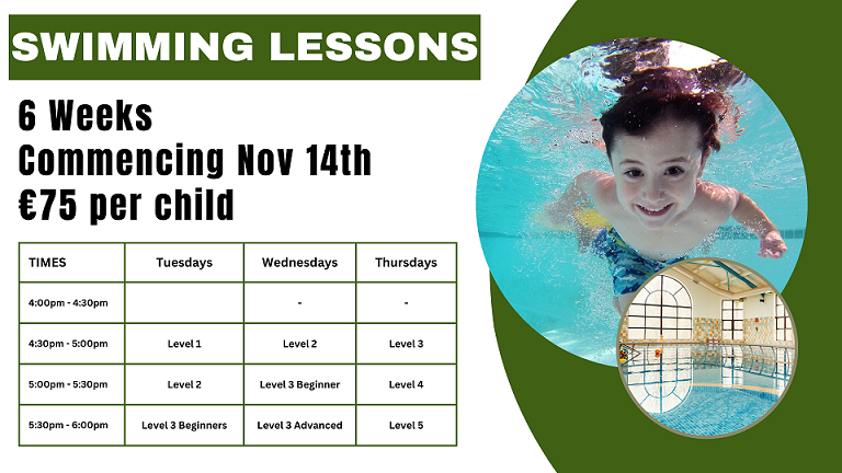 november 2023 swimming lessons