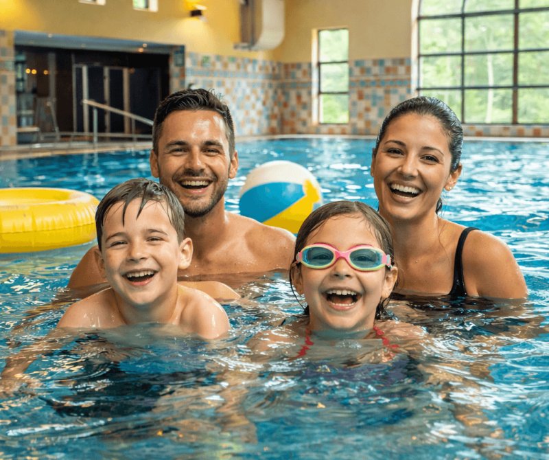 Family at Westport Woods Hotel in the Pool